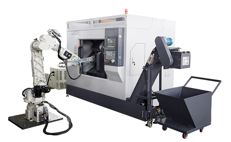 Double Head CNC Lathe+Joint Robot