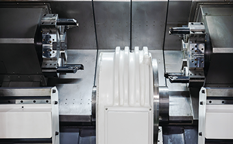 Oblique Double Head CNC Lathe+Truss Robot