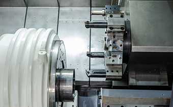 Oblique Double Head CNC Lathe+Truss Robot