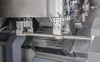 Oblique Double Head CNC Lathe+Truss Robot