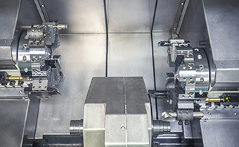 Oblique Double Head CNC Lathe+Truss Robot